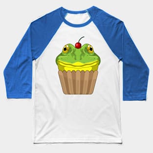 Frog with Muffin Baseball T-Shirt